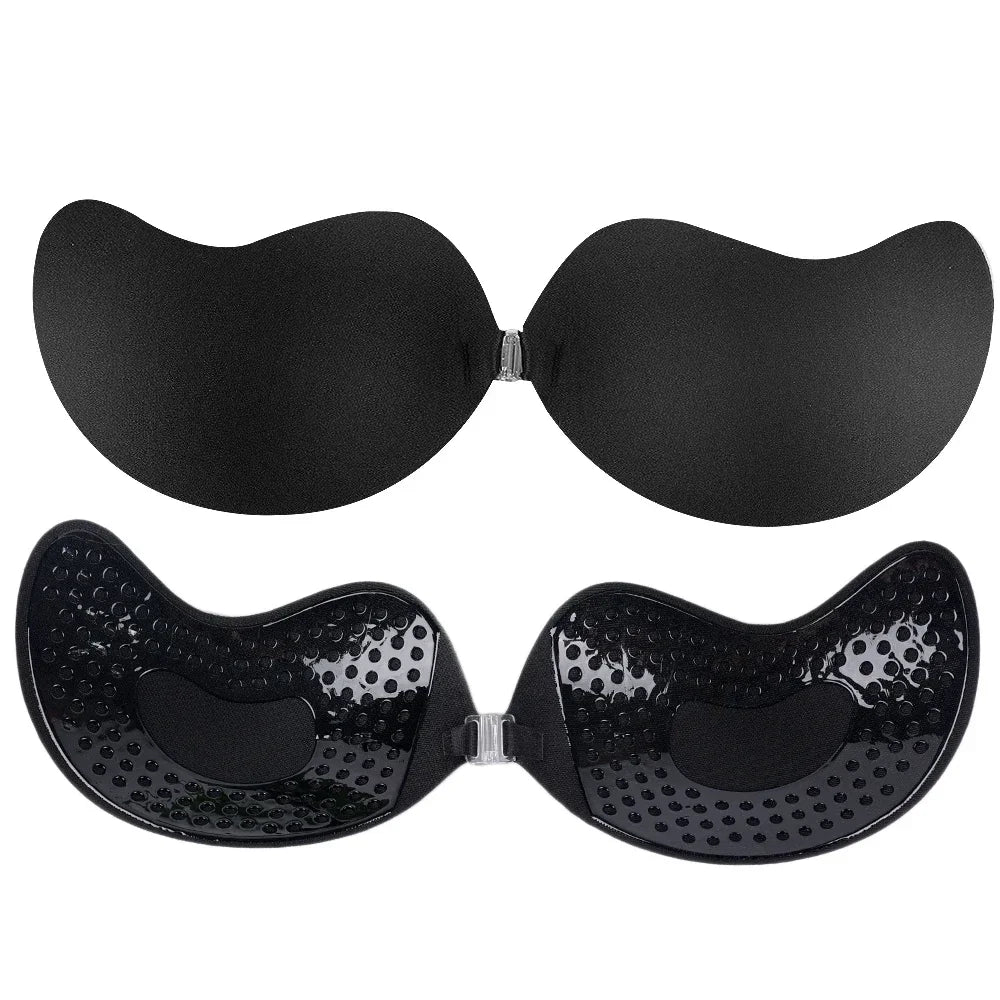 Soutien-gorge adhésif invisible push-up – Sans bretelles, sans dos, en silicone réutilisable (1 ou 2 paires)