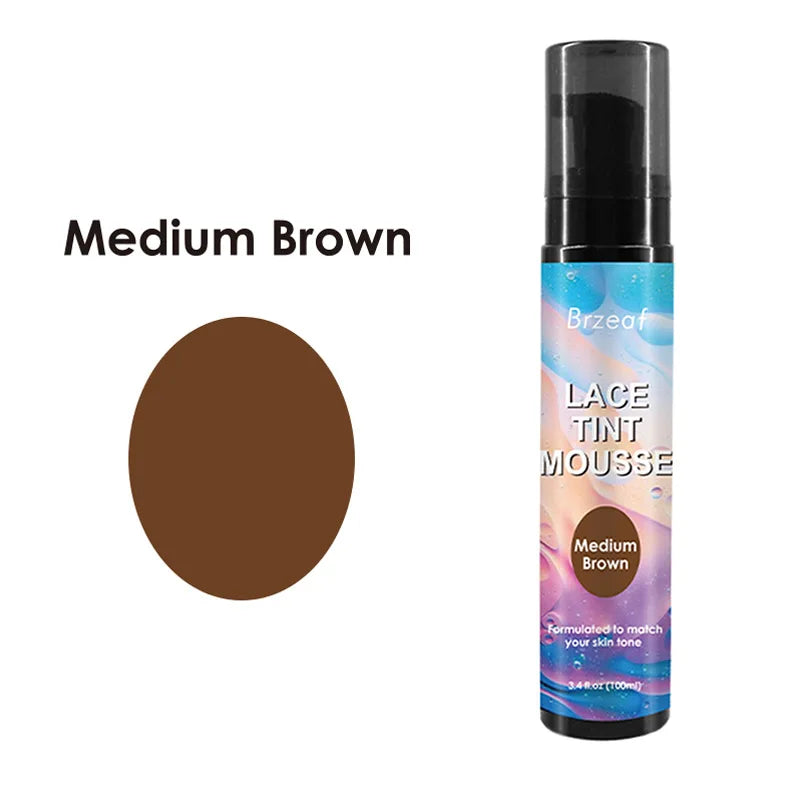 Spray Teintant Lace pour Perruques – Brun Foncé, Moyen, Clair | Mousse, Colle et Dissolvant