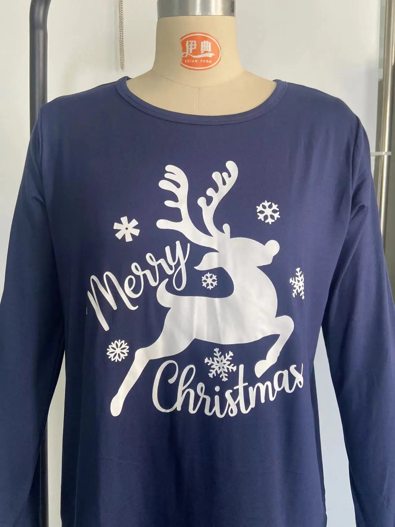 Costumes de Fête pour Toute la Famille, Ensemble de Pyjamas Assortis, Motif Élan de Noël, Vêtements de Nuit Parent-Enfant, Ensemble Doux 2 Pièces, Look de Noël