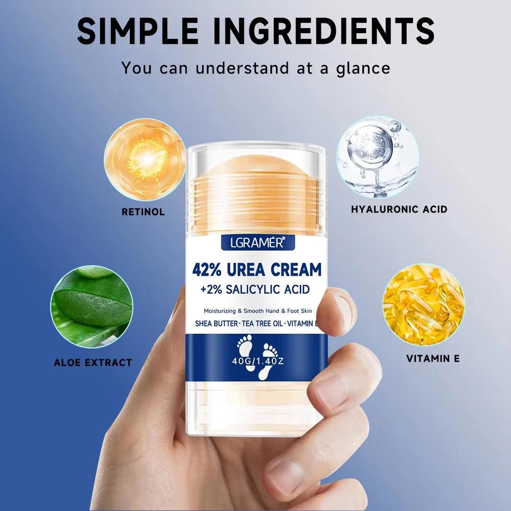 Crème Hydratante Intensive Pieds & Mains – Urée 42% + Acide Salicylique 2% | LGRAMER