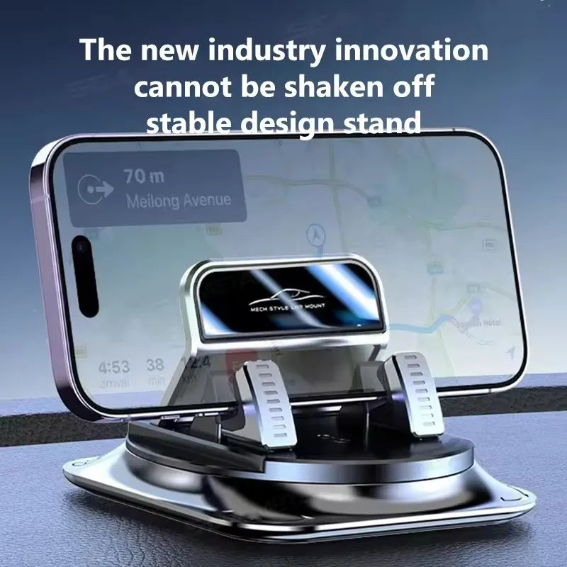 Support Téléphone Voiture 360° – Antidérapant Silicone & Navigation Mains Libres