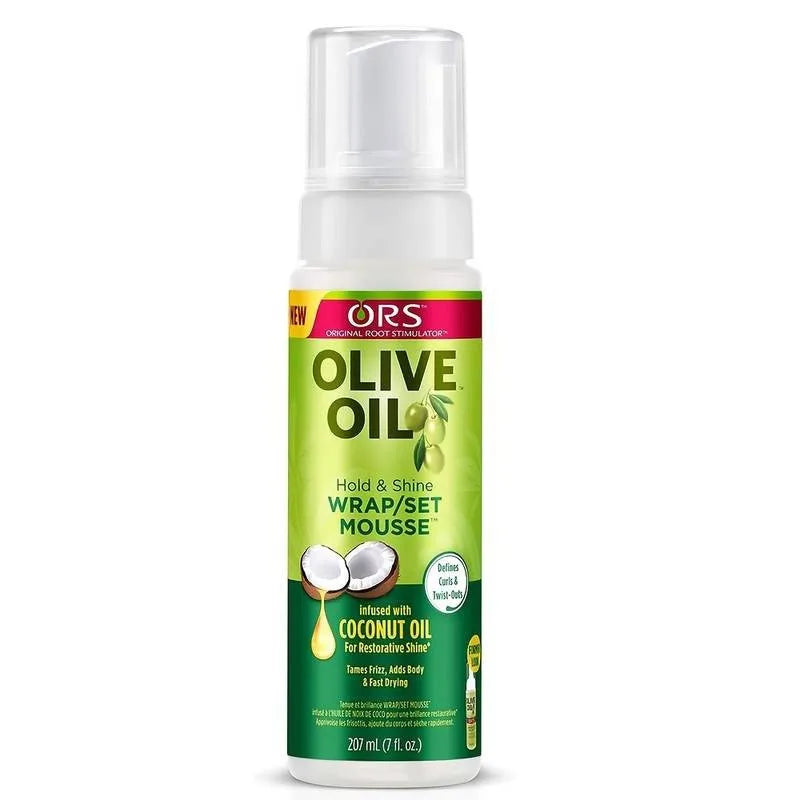Mousse Coiffante Boucles – Tenue Forte à l'Huile d'Olive | Anti-Frisottis pour Perruques et Cheveux Naturels