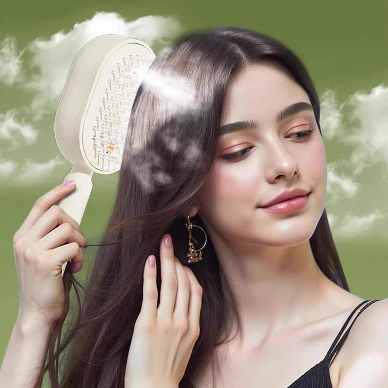 Hair Care Spray Massage Comb Vibration Scalp Massage Hairbrush Head Massager Hair Sprayer Atomizing Brush Hair Oil Applicator