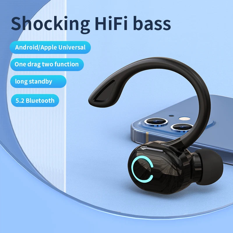 Oreillette Bluetooth 5.2 Sans Fil VAORLO S10 – HiFi Bass, Réduction de Bruit, Micro HD, Waterproof