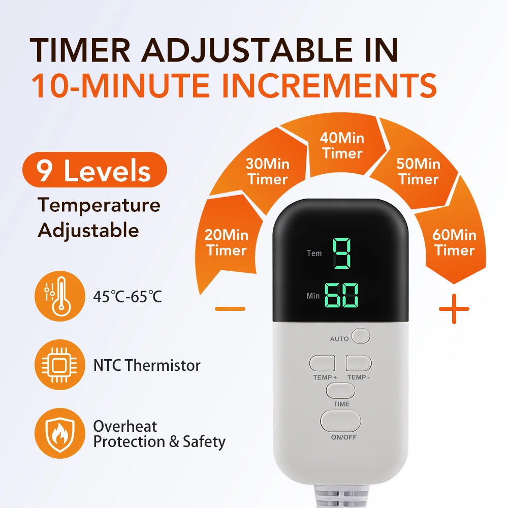 Bonnet Vapeur Chauffant Hailicare – 9 Températures, 5 Minuteries, Cuir PU, Soin Capillaire Spa Maison