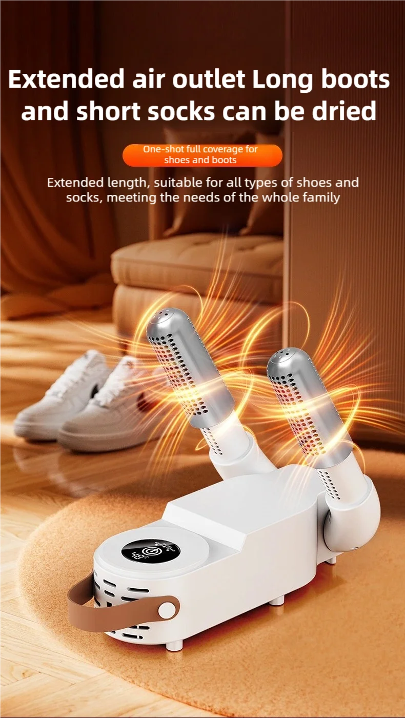 Sèche-Chaussures Pliable Tinsol – Écran Tactile, Chauffage Rapide 130W, Stérilisation & Désodorisant