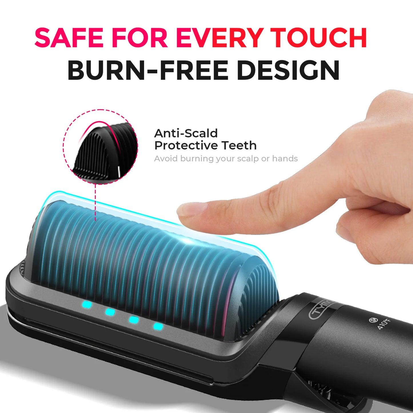 Lisseur TYMO FLIPRO 2 en 1, lisseur ionique en céramique pour contrôler les frisottis et prévenir les dommages causés par la chaleur