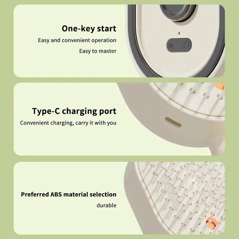 Hair Care Spray Massage Comb Vibration Scalp Massage Hairbrush Head Massager Hair Sprayer Atomizing Brush Hair Oil Applicator