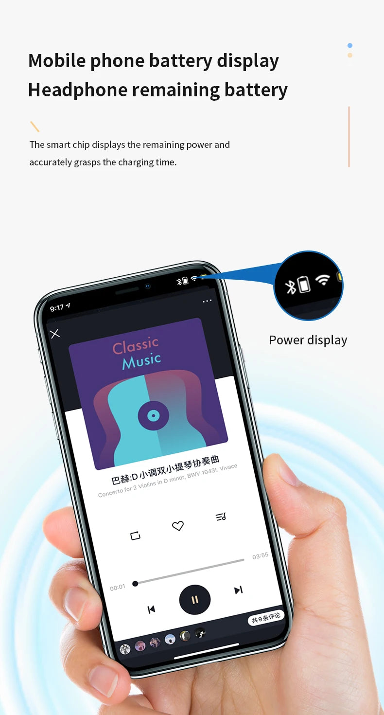 Oreillette Bluetooth 5.2 Sans Fil VAORLO S10 – HiFi Bass, Réduction de Bruit, Micro HD, Waterproof