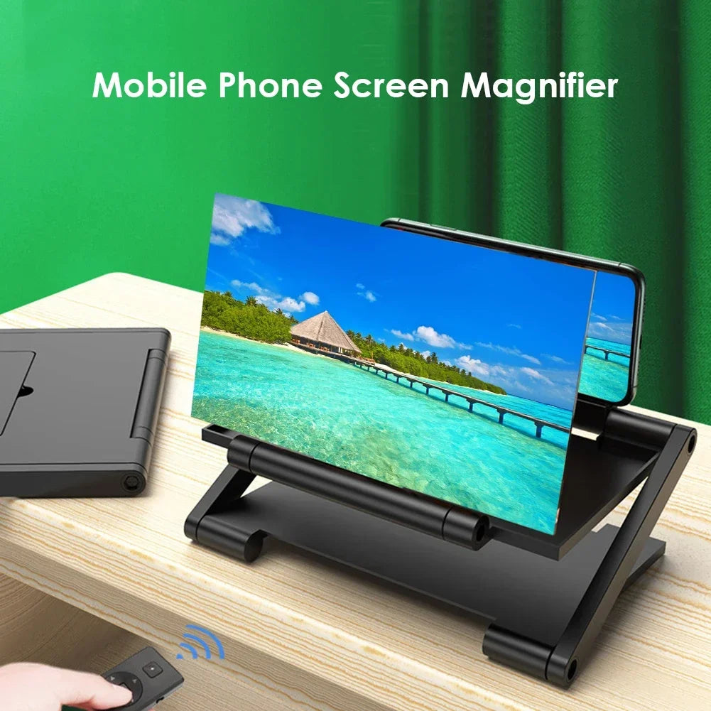 Amplificateur d’écran 3D pour smartphone – Loupe HD, projecteur vidéo, support réglable