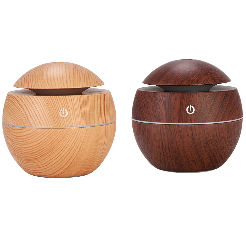 Humidificateur électrique diffuseur d'arôme d'air bois humidificateur d'air à ultrasons huile essentielle aromathérapie fabricant de brume fraîche pour chambre à coucher