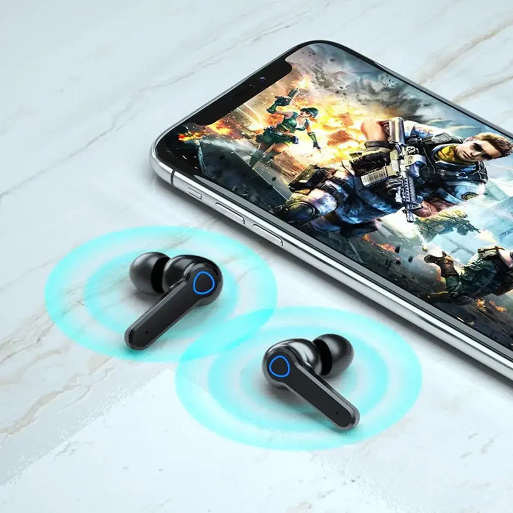 Écouteurs Bluetooth M19 sans fil – Réduction de bruit active, Affichage LED, Boîtier de charge