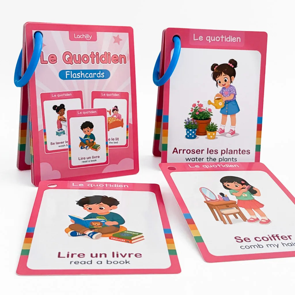 Cartes Éducatives Bilingues Français-Anglais – Ma Journée en Mots
