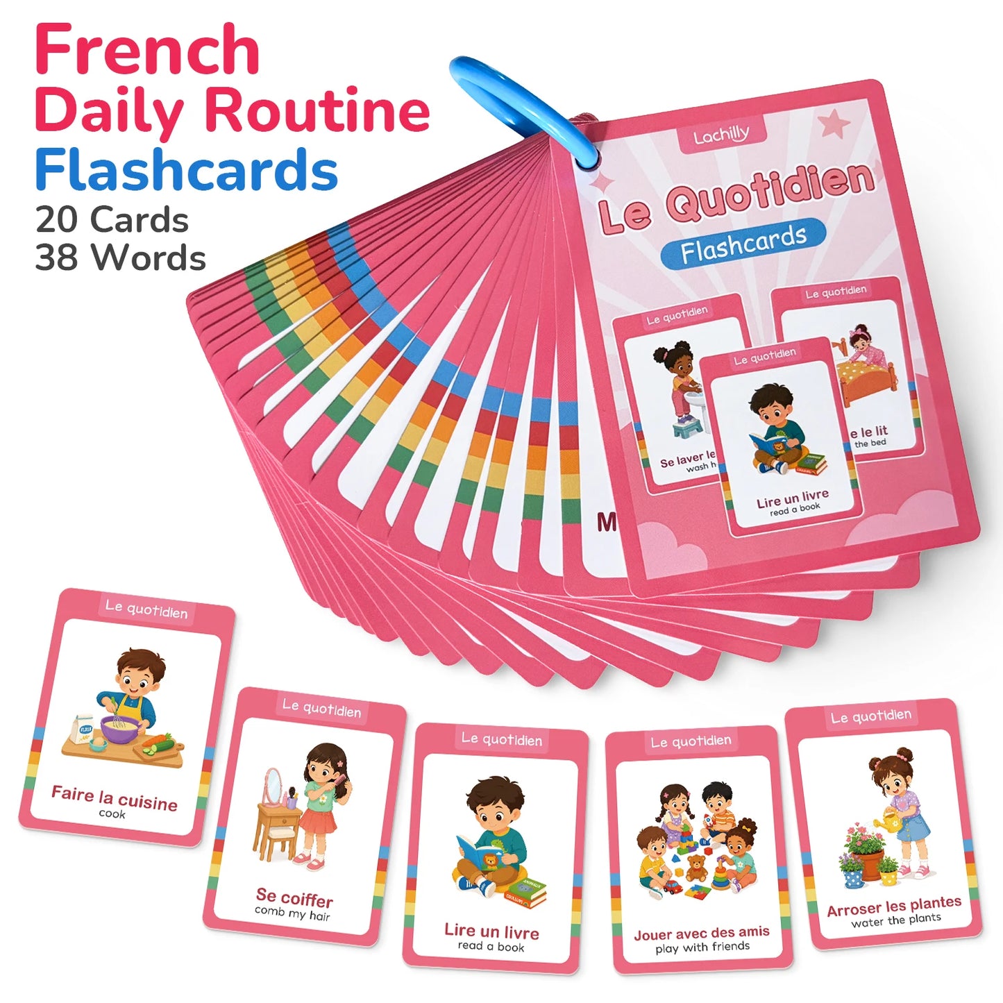 Cartes Éducatives Bilingues Français-Anglais – Ma Journée en Mots