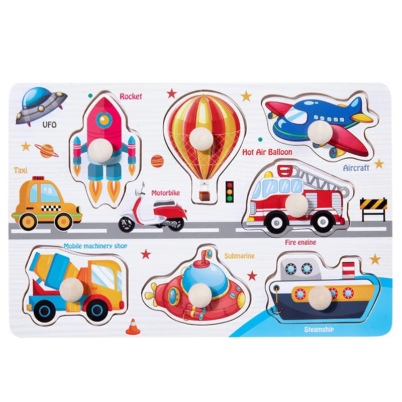 Blocs de Construction Montessori en Bois – Couleurs, Formes & Puzzle Éducatif