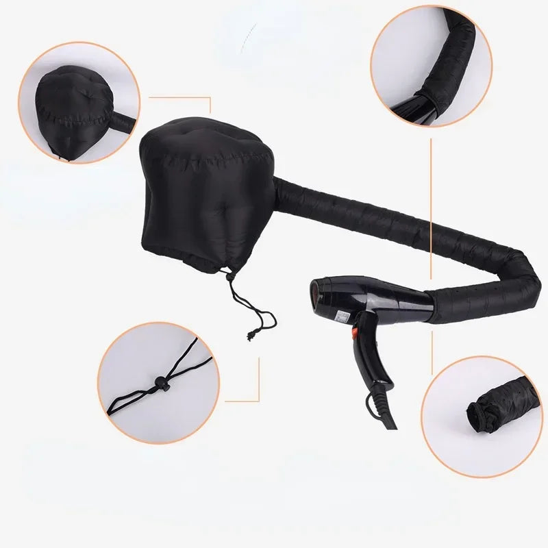 Bonnet Séchoir Portable – Soin Vapeur, Séchage Rapide & Diffuseur Capillaire