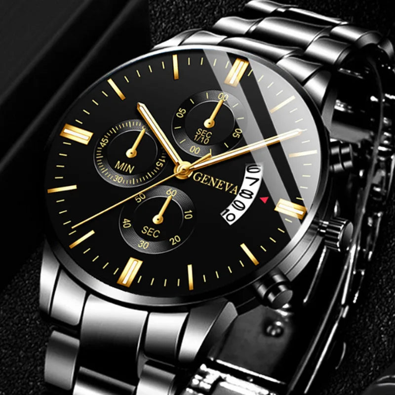 Montre à Quartz Homme – Cadran 40 mm, Bracelet Alliage, Style Luxe & Fashion
