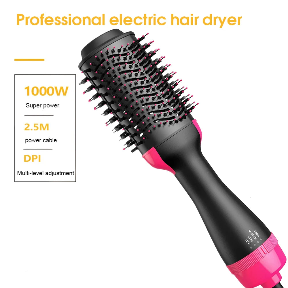 Brosse Soufflante 5 en 1 – Peigne Chauffant Ionique, Lisseur & Sèche-Cheveux