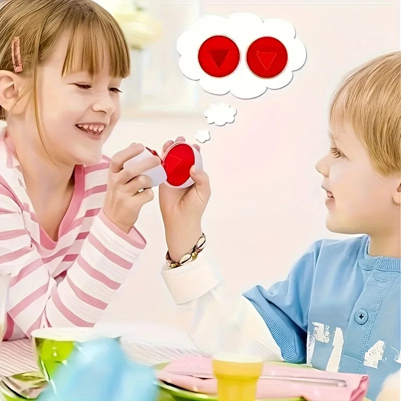 Jouet d'Association Couleurs & Formes – Œufs Simulés Géométriques avec Boîte de Rangement