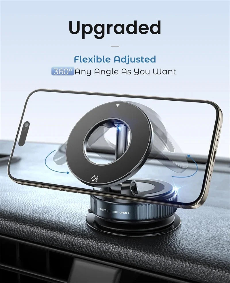Support Magnétique Téléphone Voiture – Ventouse, Rotation 360°, Universel