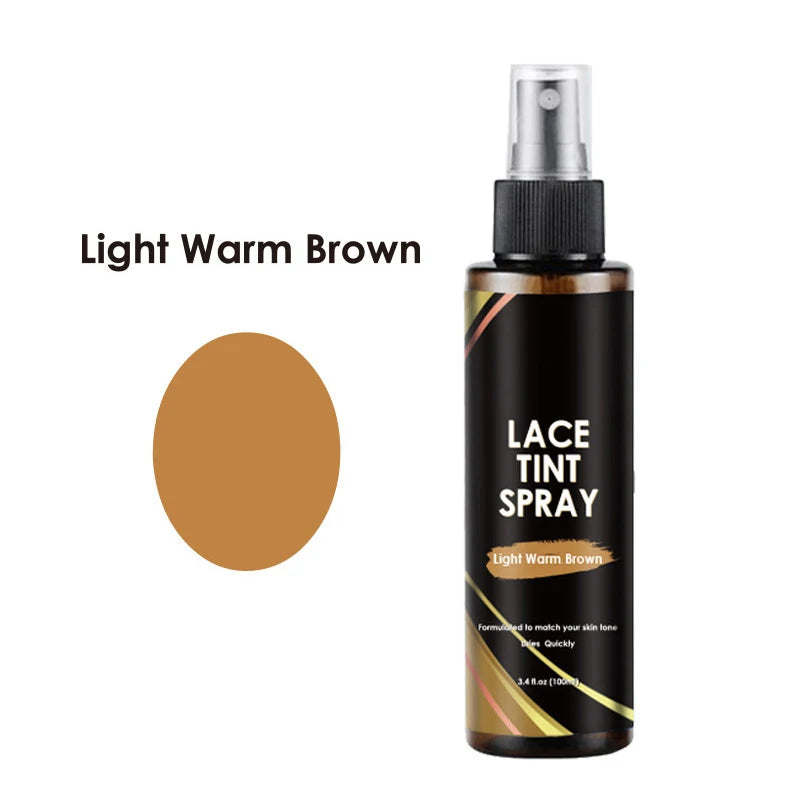 Spray Teintant Lace pour Perruques – Brun Foncé, Moyen, Clair | Mousse, Colle et Dissolvant