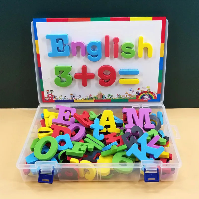 Lettres et Chiffres Magnétiques ABC 123 – Aimants Éducatifs Préscolaires | Majuscules, Minuscules et Maths