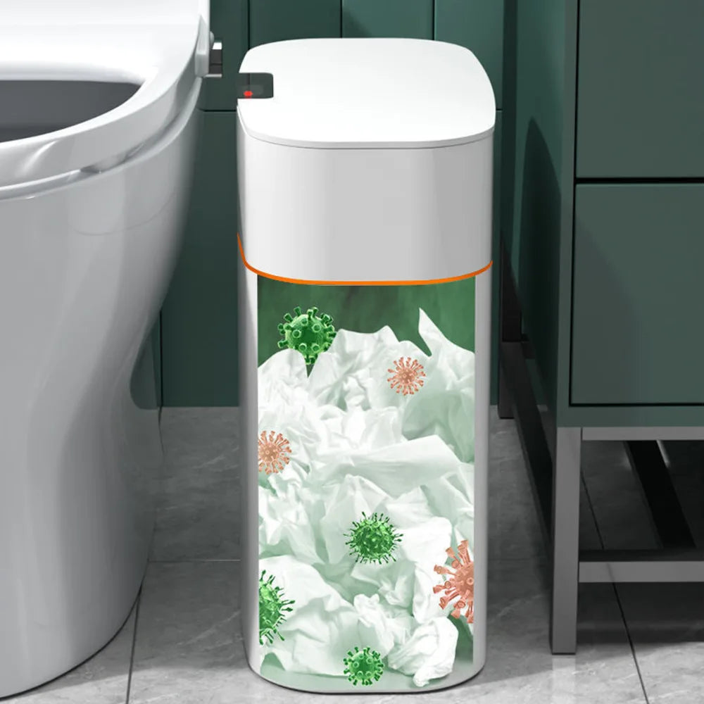Poubelle Intelligente 16L – Capteur Automatique, Couvercle Sans Contact | Cuisine, Salle de Bain