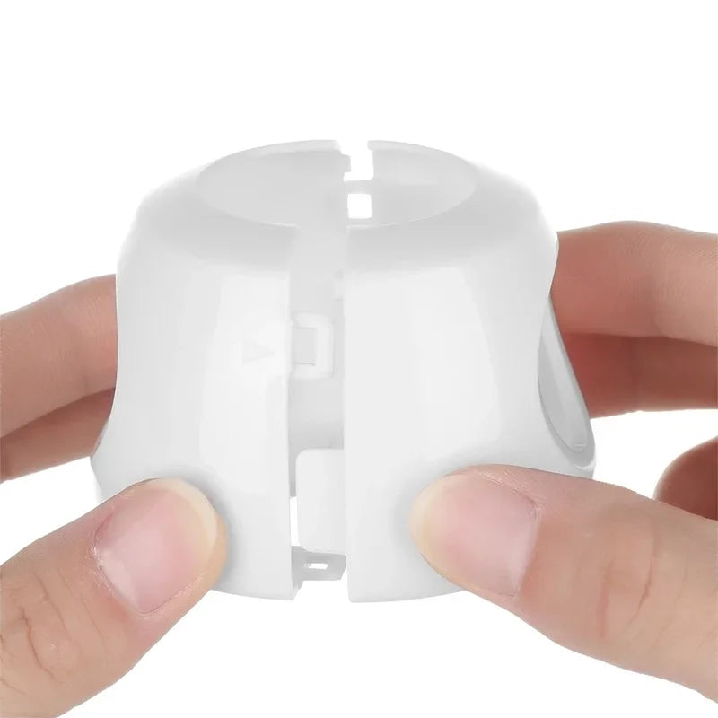 Cache-poignée de porte sécurité bébé – Protecteur anti-collision rond, blanc