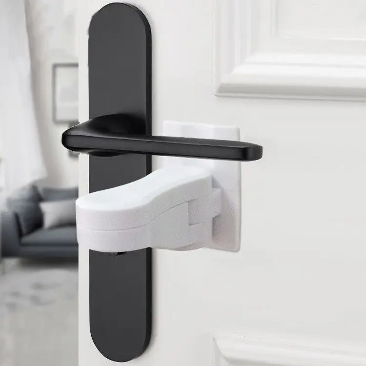 Verrou de sécurité bébé pour poignée de porte – Rotation 180°, adhésif, multifonction