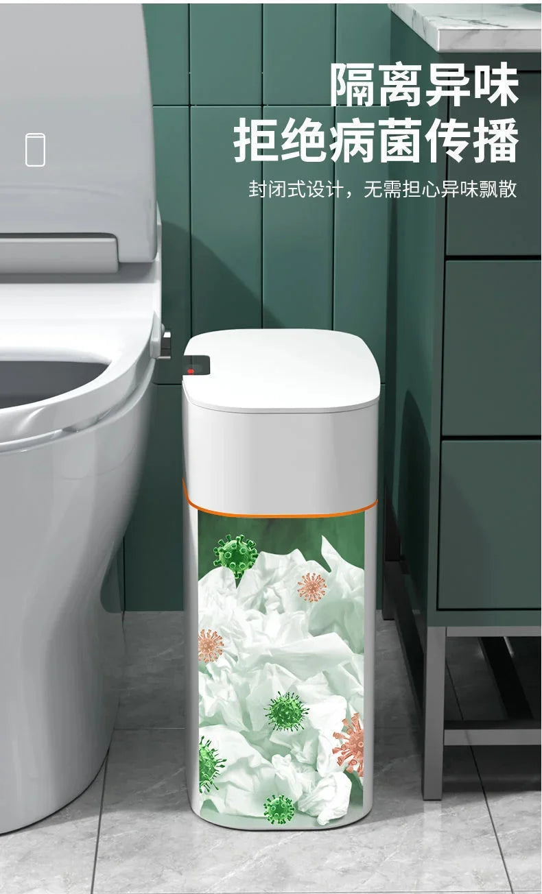 Poubelle Intelligente 16L – Capteur Automatique, Couvercle Sans Contact | Cuisine, Salle de Bain