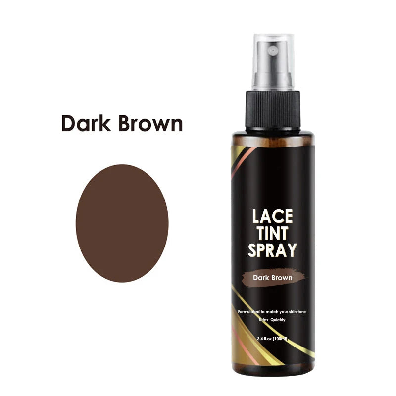 Spray Teintant Lace pour Perruques – Brun Foncé, Moyen, Clair | Mousse, Colle et Dissolvant