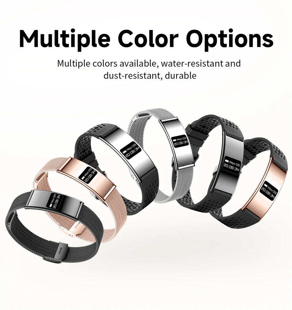 Montre Connectée Ultra-Fine BOXUXING 2026 – Suivi Cardio, SpO2, Sommeil, IPX8 | Bracelet Sportif Femme
