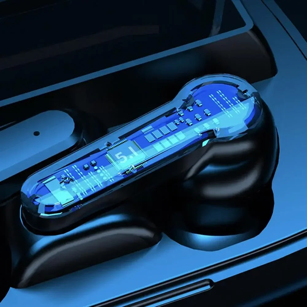 Écouteurs Bluetooth M19 sans fil – Réduction de bruit active, Affichage LED, Boîtier de charge