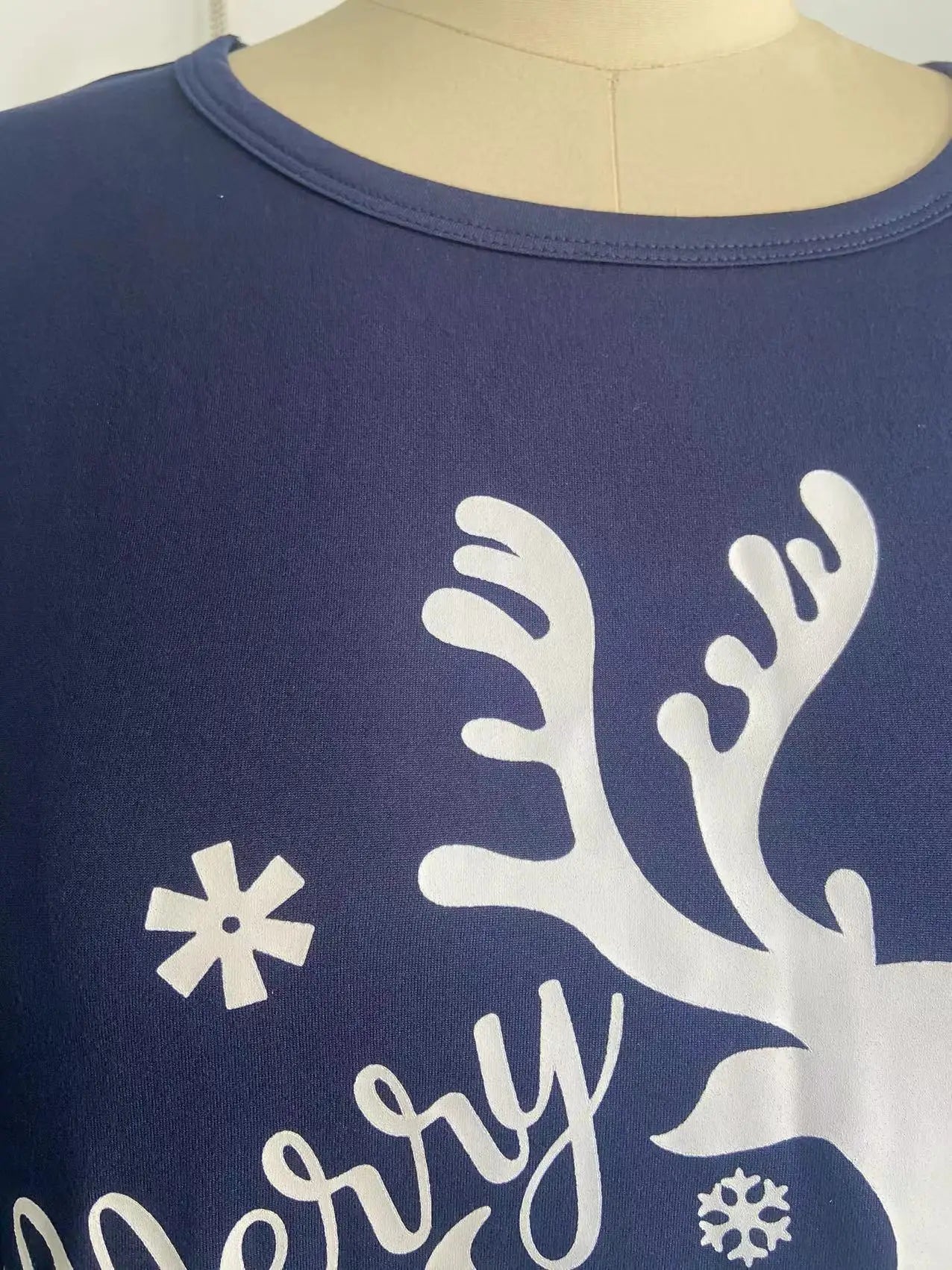 Costumes de Fête pour Toute la Famille, Ensemble de Pyjamas Assortis, Motif Élan de Noël, Vêtements de Nuit Parent-Enfant, Ensemble Doux 2 Pièces, Look de Noël