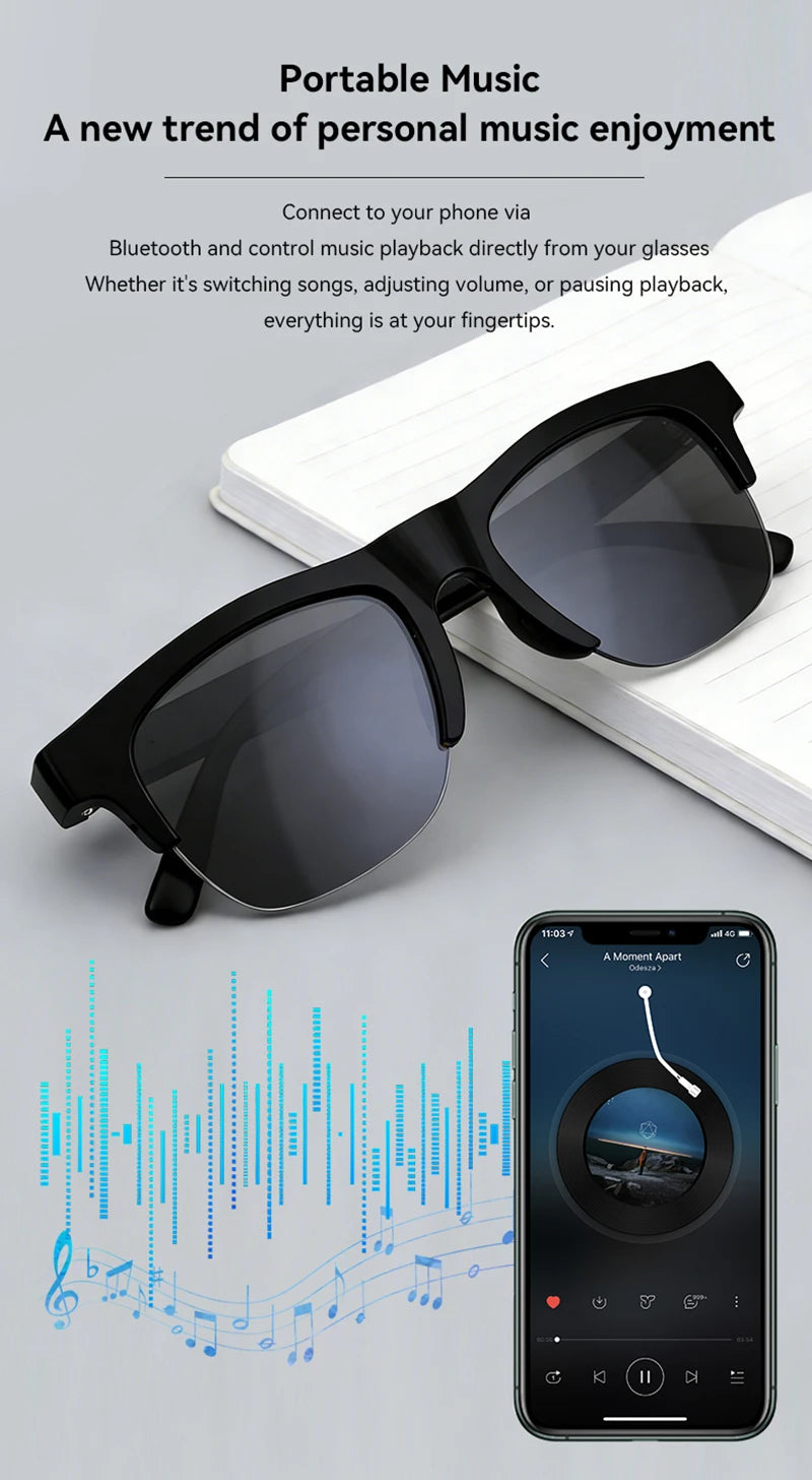 Lunettes Intelligentes Lenovo D12 – Assistant Vocal, Bluetooth 5.3, Musique & Appels Mains Libres | 2026