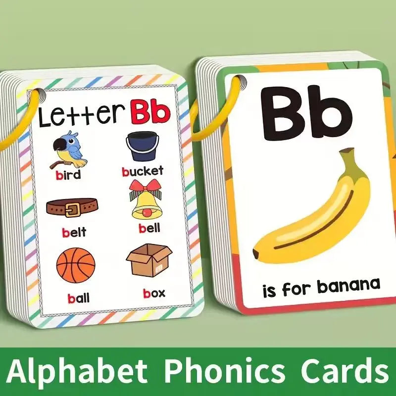 Cartes Flash Phonétiques Alphabet – Apprentissage des Lettres en Anglais pour Enfants 2-5 ans