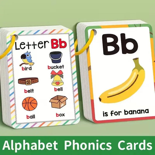 Cartes Flash Phonétiques Alphabet – Apprentissage des Lettres en Anglais pour Enfants 2-5 ans