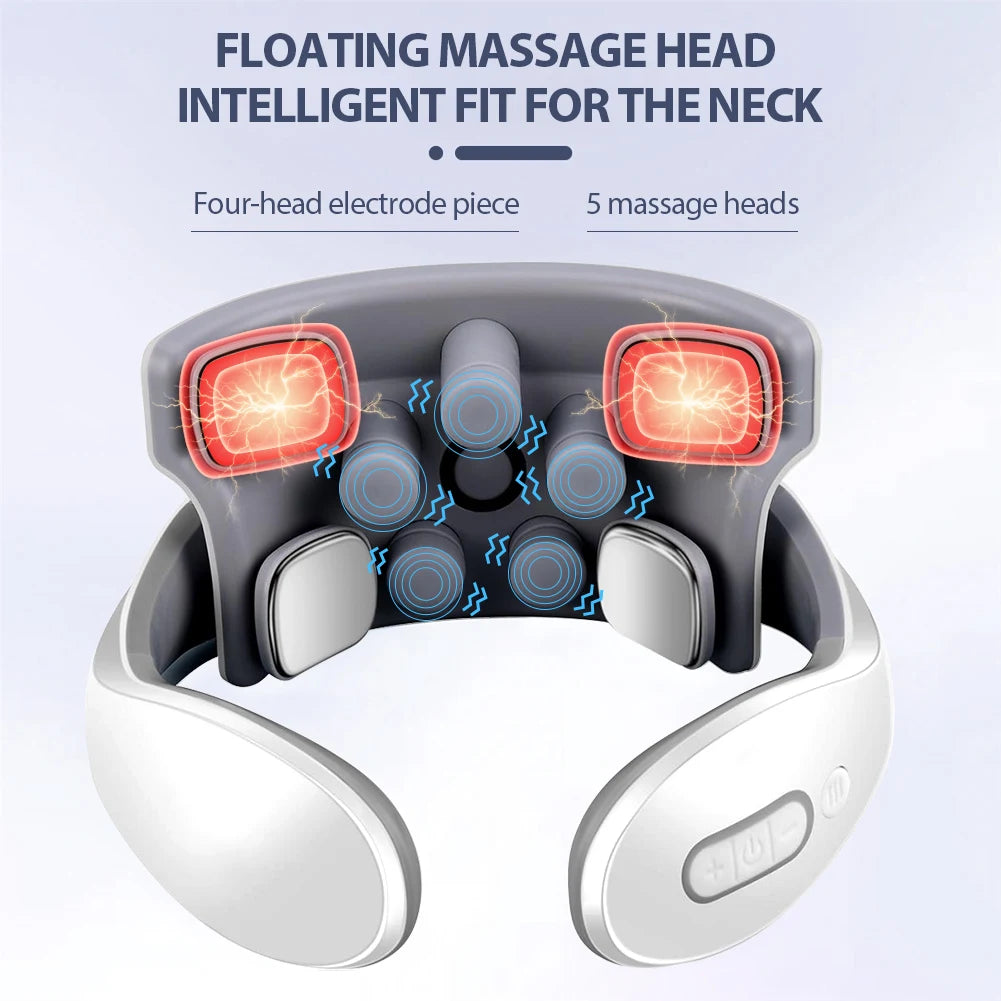 Masseur TENS Intelligent Dos & Cou – Épaules, Nuque, 16 Niveaux, Chauffage 42°C | 4 Modèles