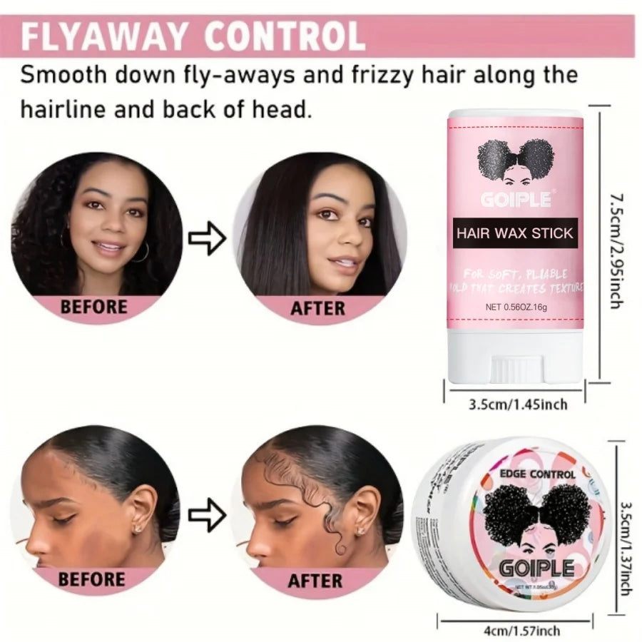 Kit Coiffage Perruque Lace GOIPLE – Colle, Cire Fixante et Gel Edge Control | Longue Tenue