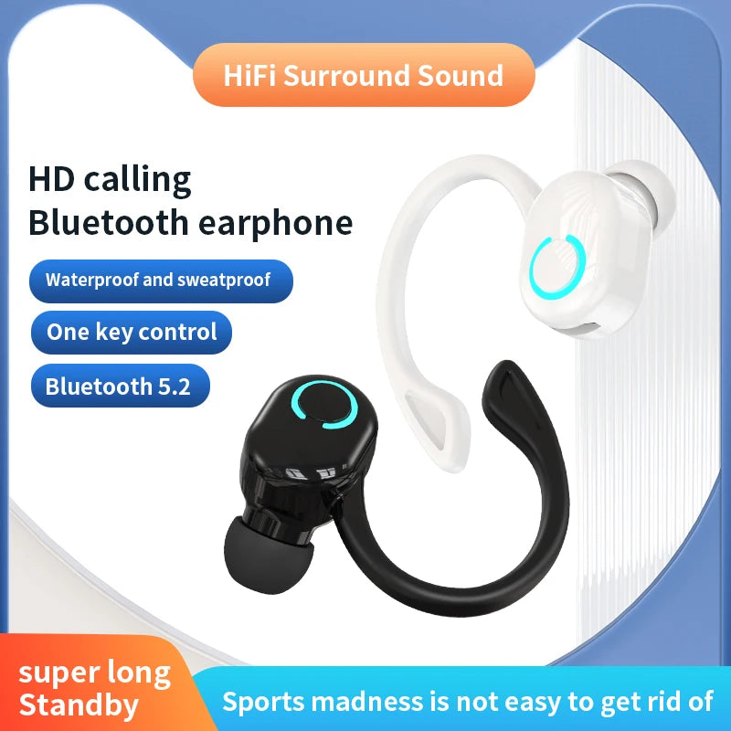 Oreillette Bluetooth 5.2 Sans Fil VAORLO S10 – HiFi Bass, Réduction de Bruit, Micro HD, Waterproof