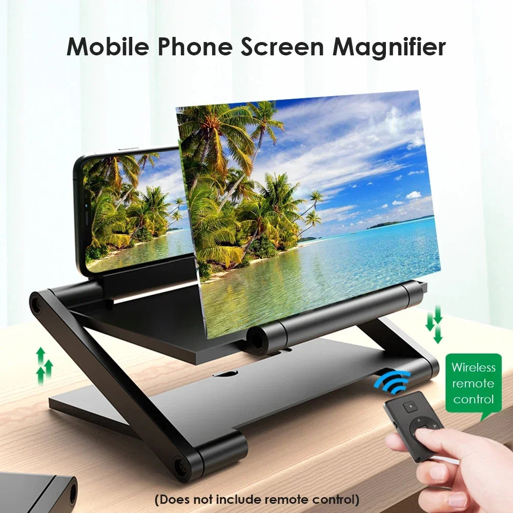 Amplificateur d’écran 3D pour smartphone – Loupe HD, projecteur vidéo, support réglable
