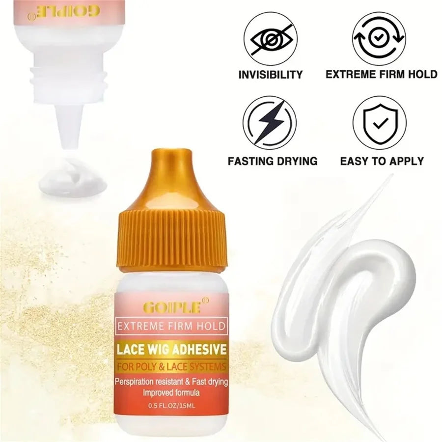 Kit Coiffage Perruque Lace GOIPLE – Colle, Cire Fixante et Gel Edge Control | Longue Tenue