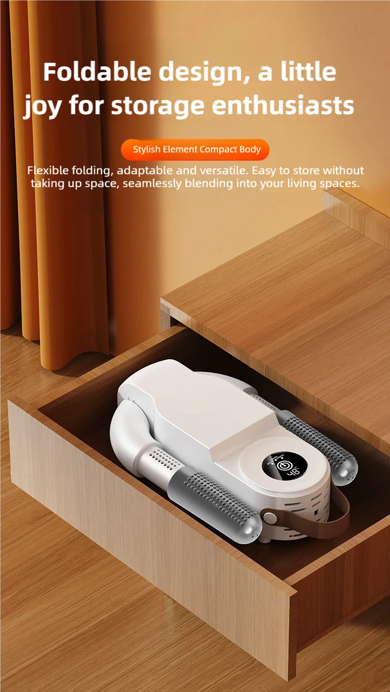 Sèche-Chaussures Pliable Tinsol – Écran Tactile, Chauffage Rapide 130W, Stérilisation & Désodorisant