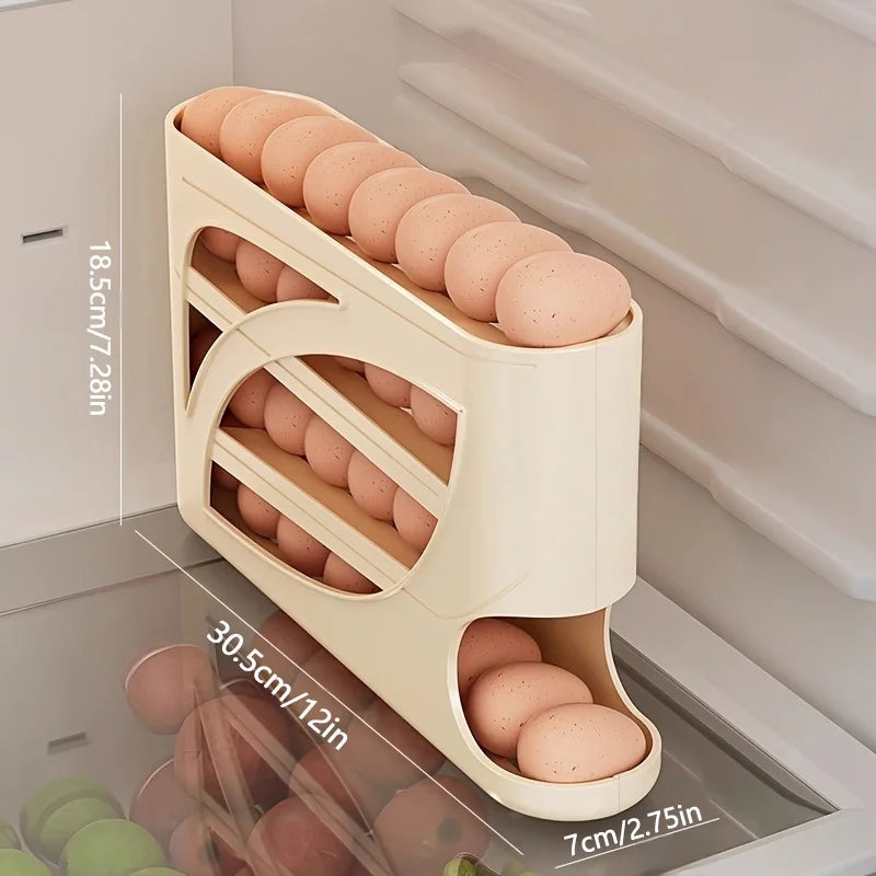 Range-œufs automatique pour réfrigérateur – Glisse tout seul, grande capacité, gain de place
