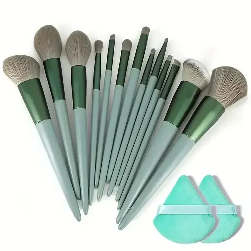Ensemble de Pinceaux de Maquillage Professionnel – Kabuki, Fond de Teint, Fard à Paupières