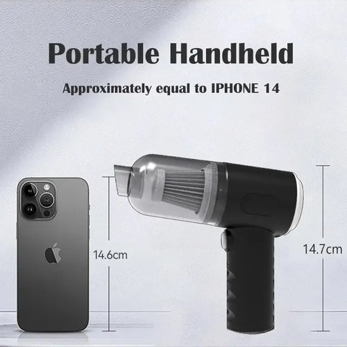 Aspirateur de voiture sans fil 9000Pa – Portable USB rechargeable, 60W, mini aspirateur sec
