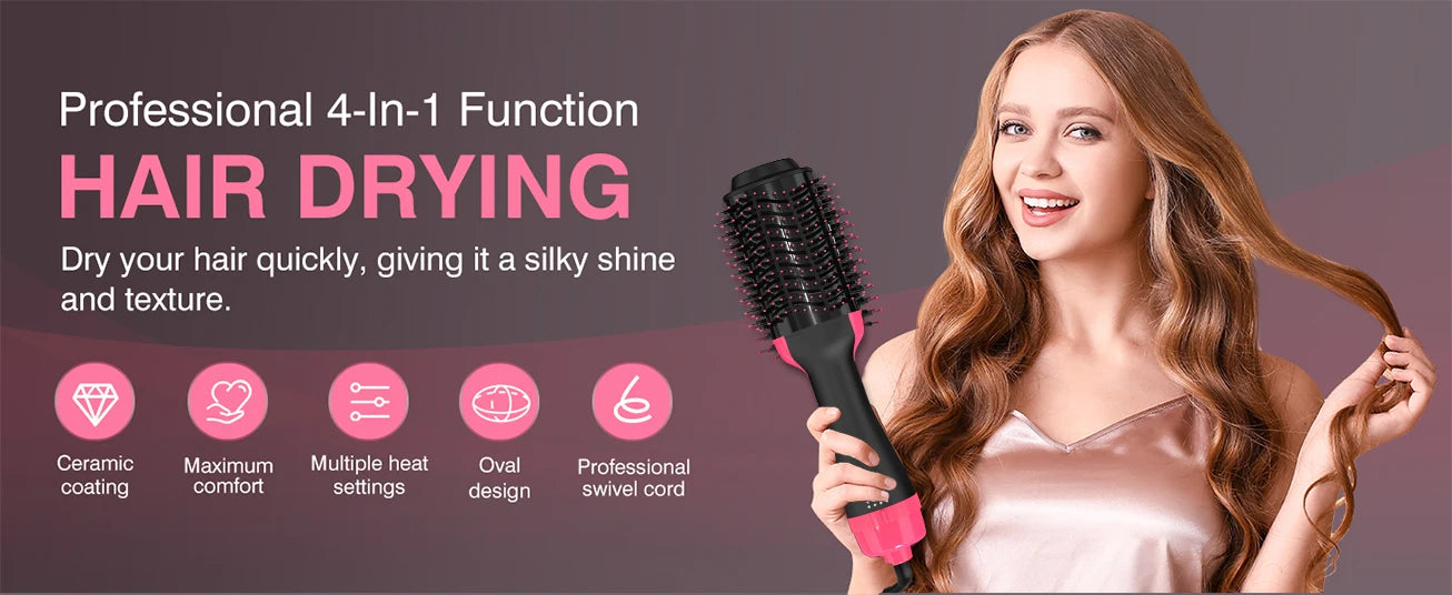 LISAPRO 2 en 1 une étape sèche-cheveux et volumateur lisseur brosse à Air chaud bigoudi beauté et santé coiffage