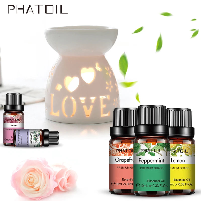 Huile essentielle pure 10ml – Aromathérapie, diffuseur, humidificateur (30 parfums au choix)