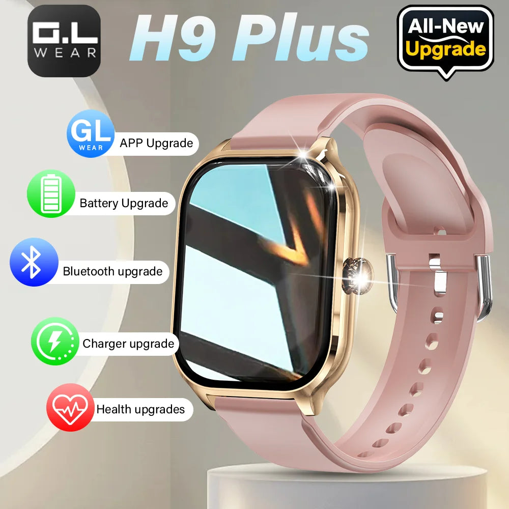 LAXASFIT H9 Pro Max – Montre Connectée Bluetooth | Appels, Fréquence Cardiaque, Oxymètre, Suivi Calories