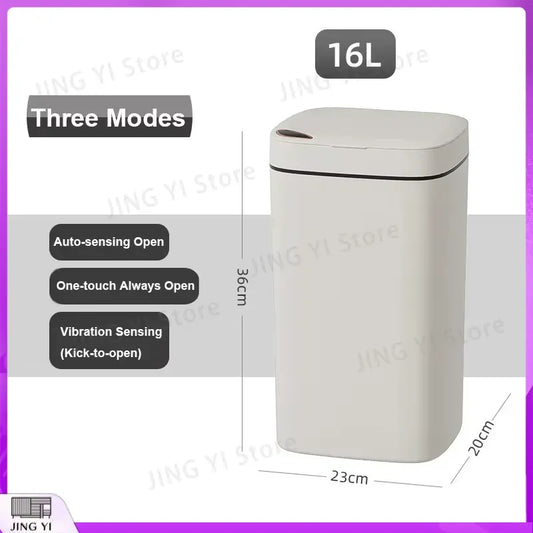 Poubelle Intelligente à Capteur 16L – Couvercle Automatique Mains Libres | Cuisine, Bureau, Salle de Bain